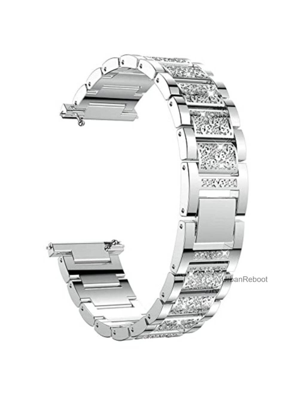 Bling Watch Band Quick Release Diamond Metal Adjustable Replacement Strap